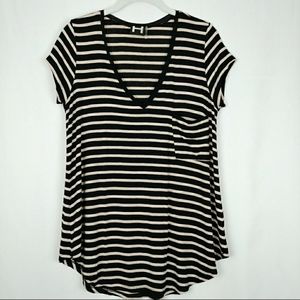 H by Bordeaux Striped Top